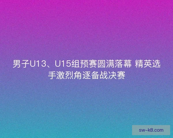 男子U13、U15组预赛圆满落幕 精英选手激烈角逐备战决赛